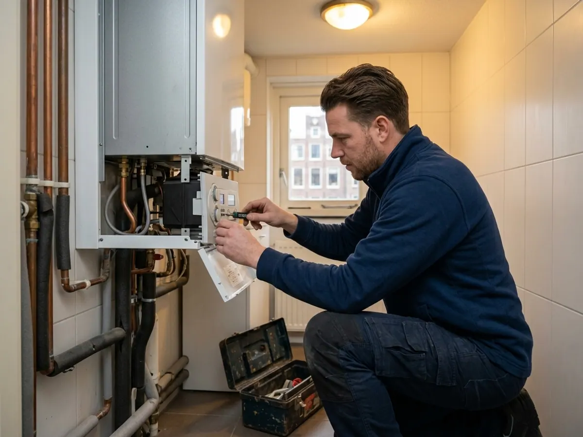 Gecertificeerde monteur stelt de installatie nauwkeurig in